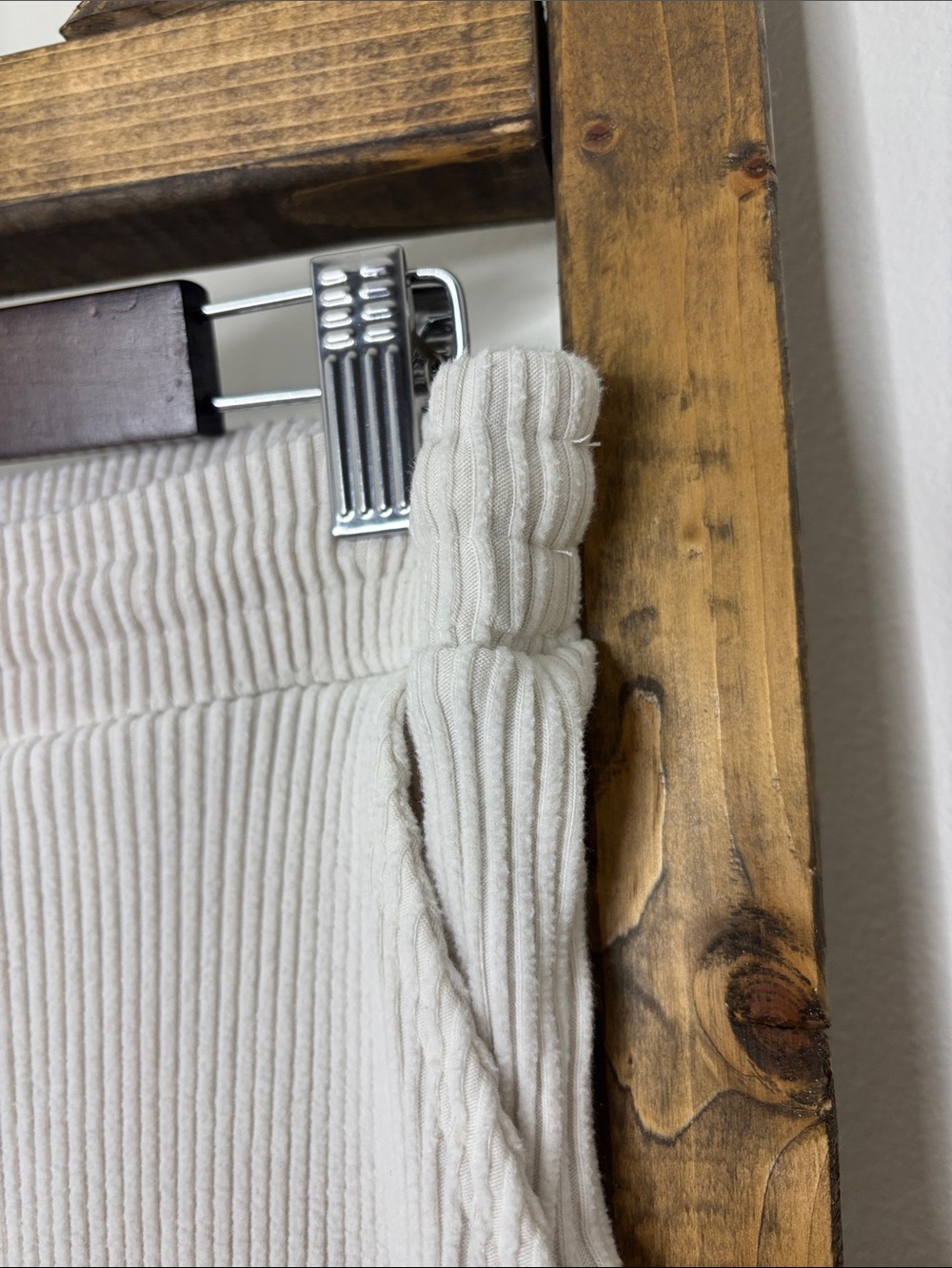 GAP Off-White Ribbed Drawstring Joggers Size M - Picture 3 of 5